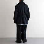 Wool Mohair Motorcycle Jacket #DarkNavy [BHS23F012Mo]