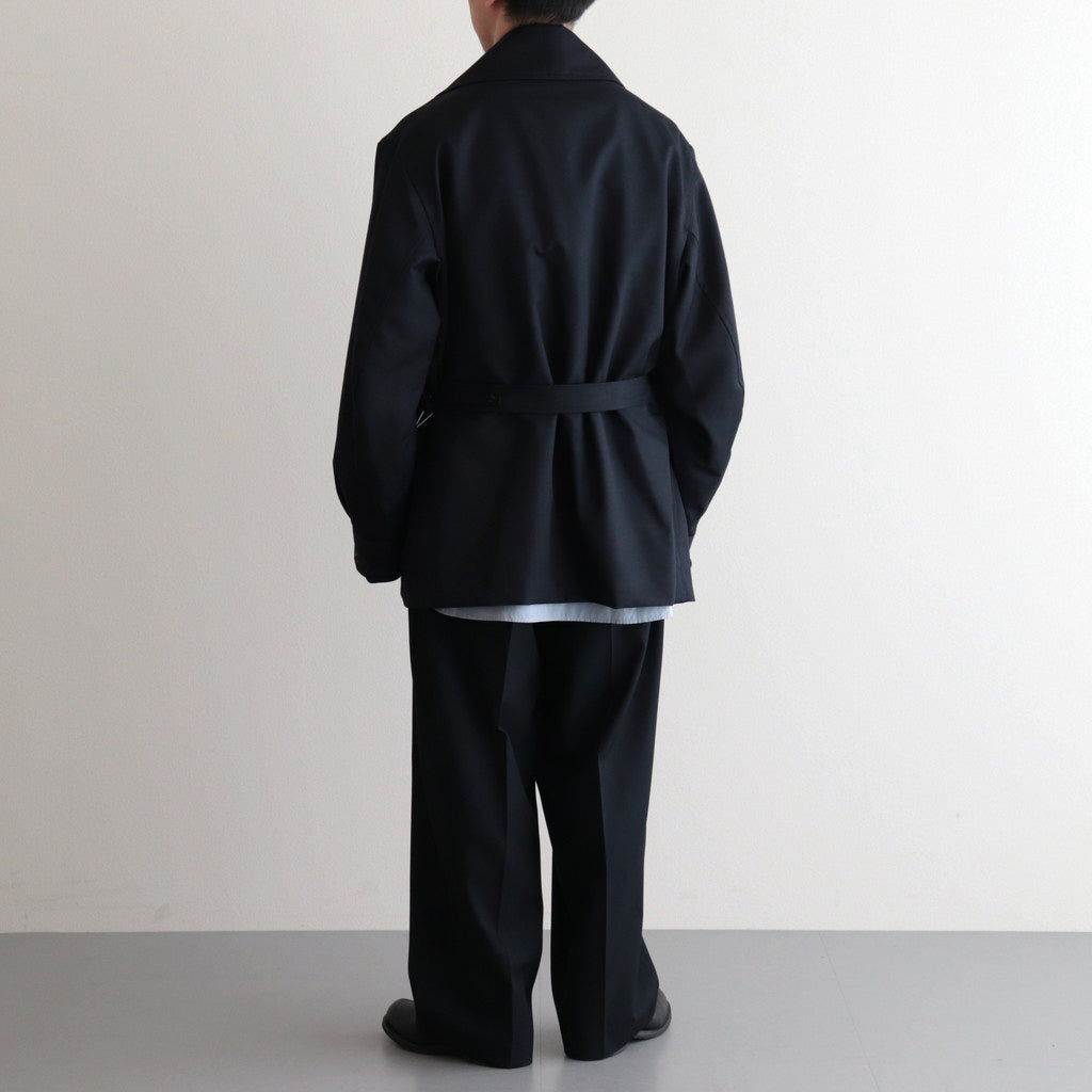 Wool Mohair Motorcycle Jacket #DarkNavy [BHS23F012Mo]