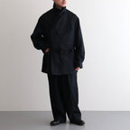 Wool Mohair Motorcycle Jacket #DarkNavy [BHS23F012Mo]