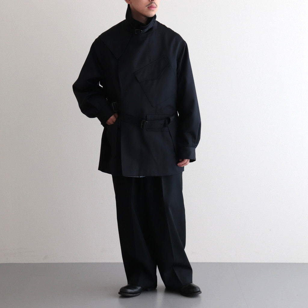 Wool Mohair Motorcycle Jacket #DarkNavy [BHS23F012Mo]