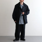 Wool Mohair Motorcycle Jacket #DarkNavy [BHS23F012Mo]