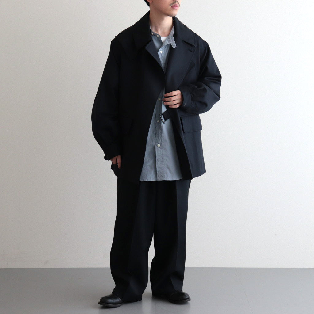 Wool Mohair Motorcycle Jacket #DarkNavy [BHS23F012Mo]