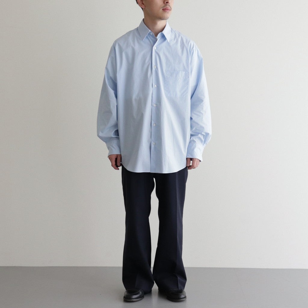 ORGANIC GIZA TYPEWRITER COMFORT FIT SHIRT #SAX BLUE [A24A-09SH01C]