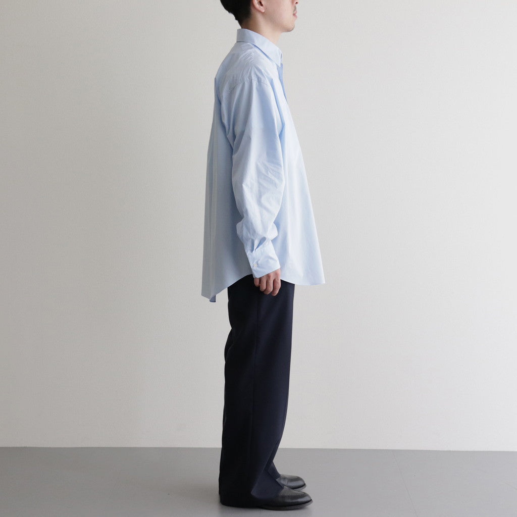 ORGANIC GIZA TYPEWRITER COMFORT FIT SHIRT #SAX BLUE [A24A-09SH01C]