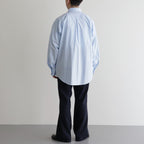 ORGANIC GIZA TYPEWRITER COMFORT FIT SHIRT #SAX BLUE [A24A-09SH01C]