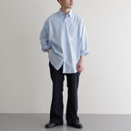 ORGANIC GIZA TYPEWRITER COMFORT FIT SHIRT #SAX BLUE [A24A-09SH01C]