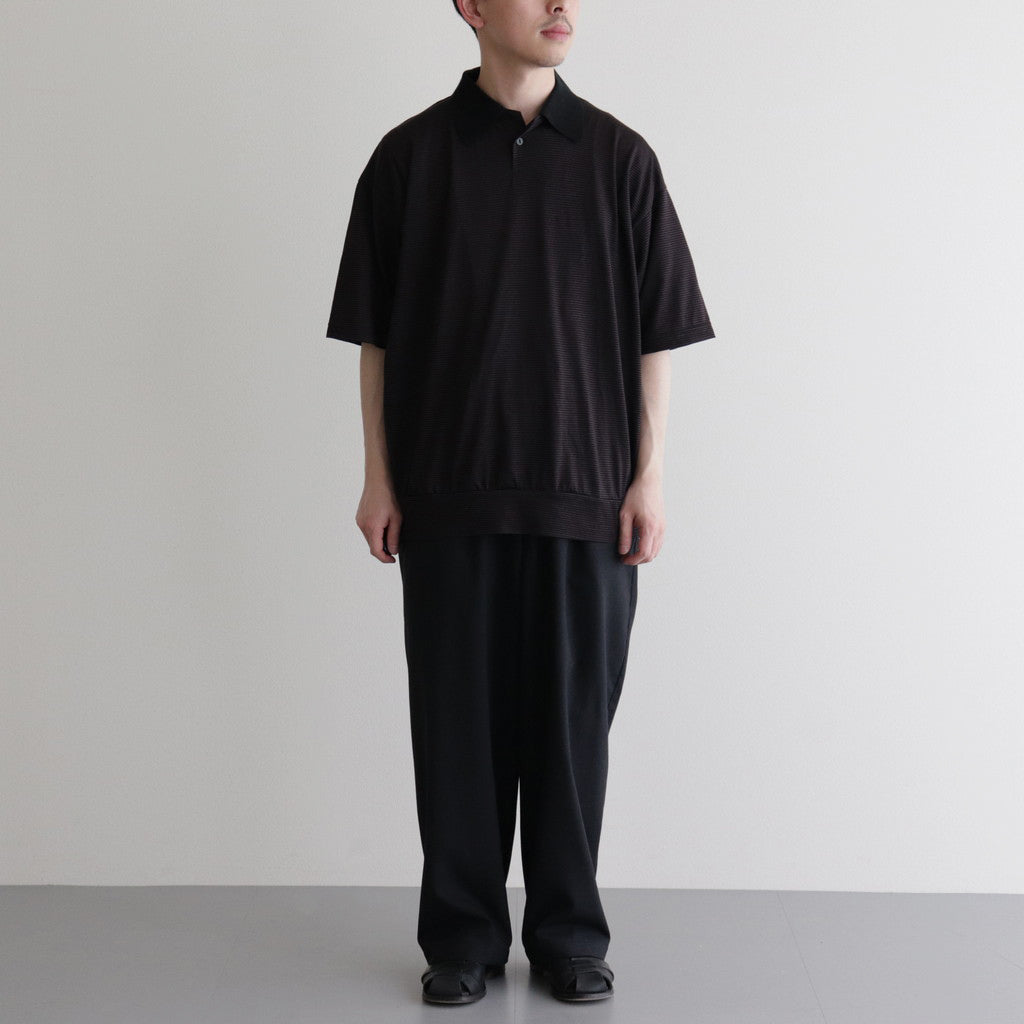 1B POLO #BLACK×BROWN [M24A-16CS03B]