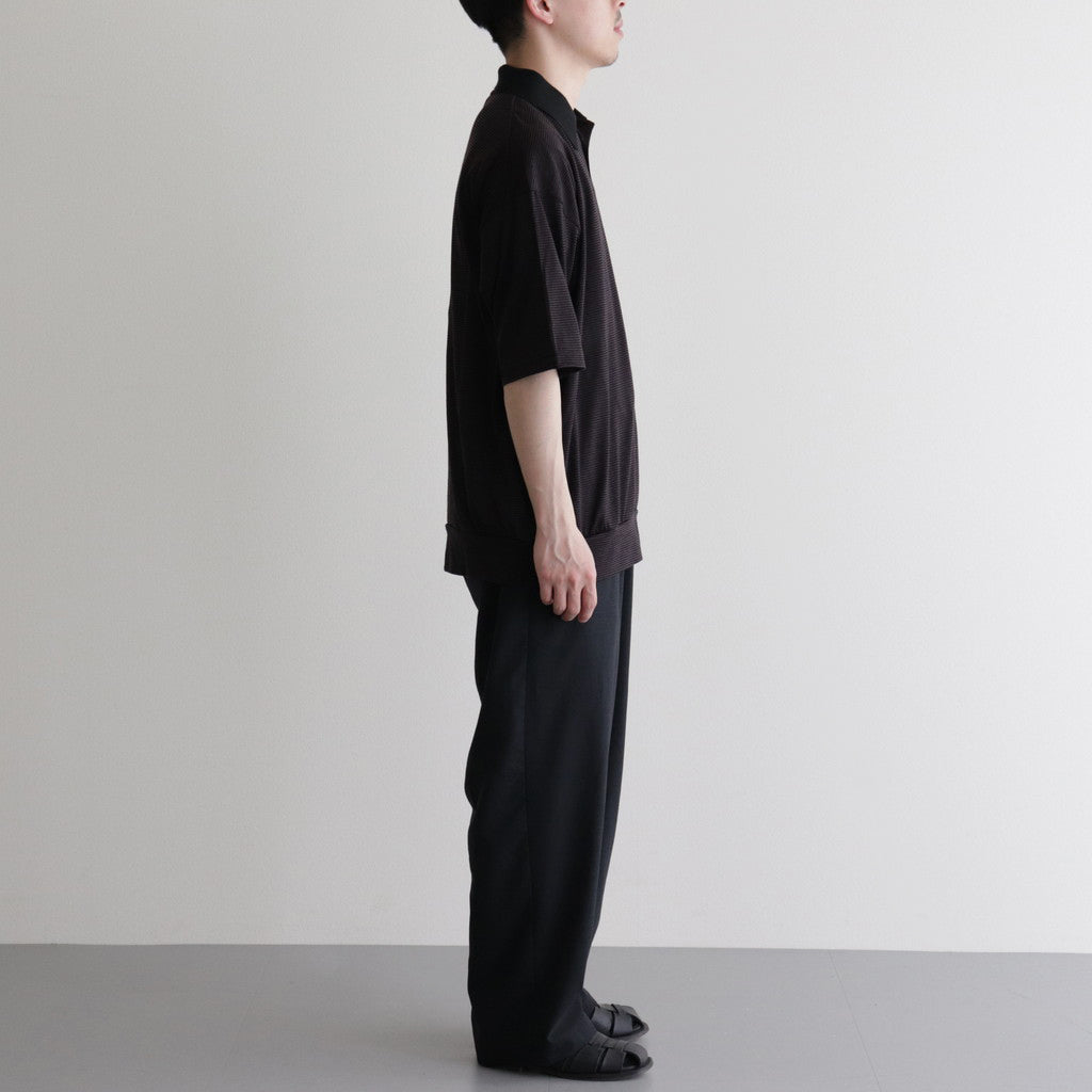 1B POLO #BLACK×BROWN [M24A-16CS03B]