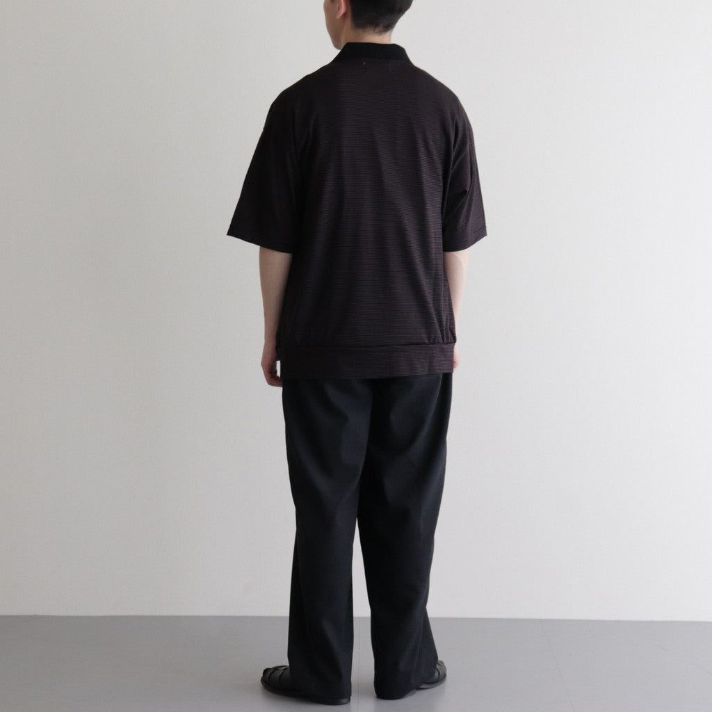 1B POLO #BLACK×BROWN [M24A-16CS03B]