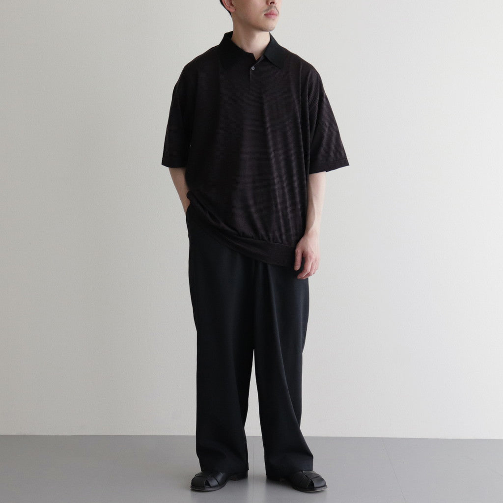 1B POLO #BLACK×BROWN [M24A-16CS03B]