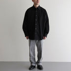 ORGANIC GIZA TYPEWRITER COMFORT FIT SHIRT #BLACK [A24A-09SH01C]