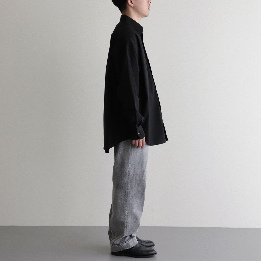 ORGANIC GIZA TYPEWRITER COMFORT FIT SHIRT #BLACK [A24A-09SH01C]