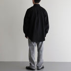 ORGANIC GIZA TYPEWRITER COMFORT FIT SHIRT #BLACK [A24A-09SH01C]