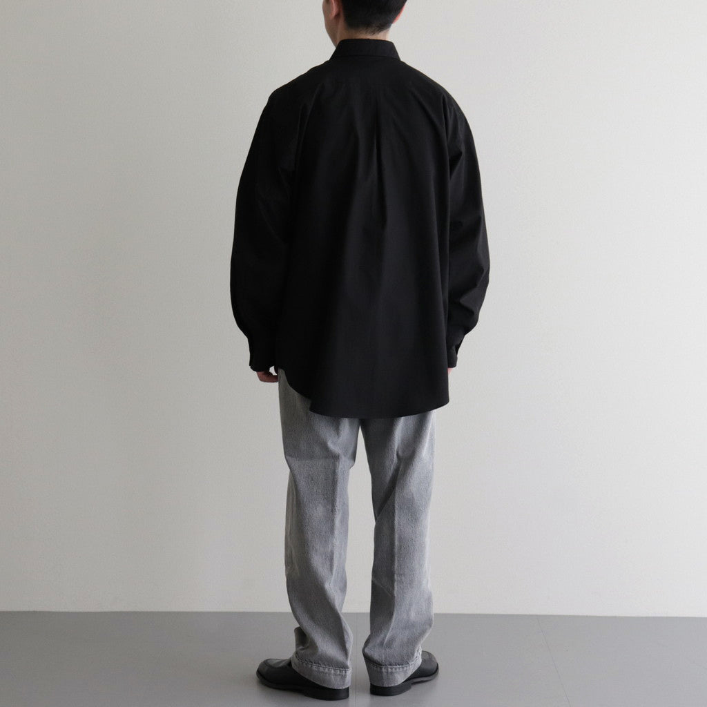 ORGANIC GIZA TYPEWRITER COMFORT FIT SHIRT #BLACK [A24A-09SH01C]