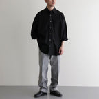 ORGANIC GIZA TYPEWRITER COMFORT FIT SHIRT #BLACK [A24A-09SH01C]