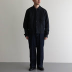 TRUCKER SHIRT-LINEN GARMENT DYE #INK BLACK [SH-LVND-004]