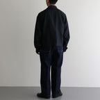 TRUCKER SHIRT-LINEN GARMENT DYE #INK BLACK [SH-LVND-004]