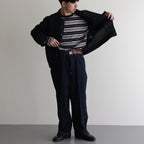 TRUCKER SHIRT-LINEN GARMENT DYE #INK BLACK [SH-LVND-004]