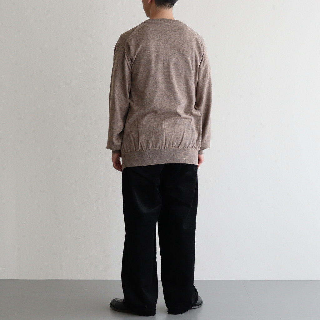 BABY WOOL V NECK #BEIGE [BN-24FM-029]