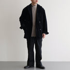 CORDUROY DOUBLE-BREASTED JACKET #GRAYISH NAVY [PMAQ-SJ04]