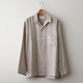 麻质衬衫开领衬衫 L/S #TAUPE [A24A-16SH01C]