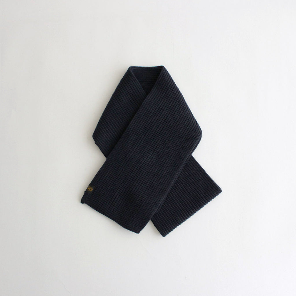 SOLID WOOL MUFFLER #NAVY [BN-23FI-009]
