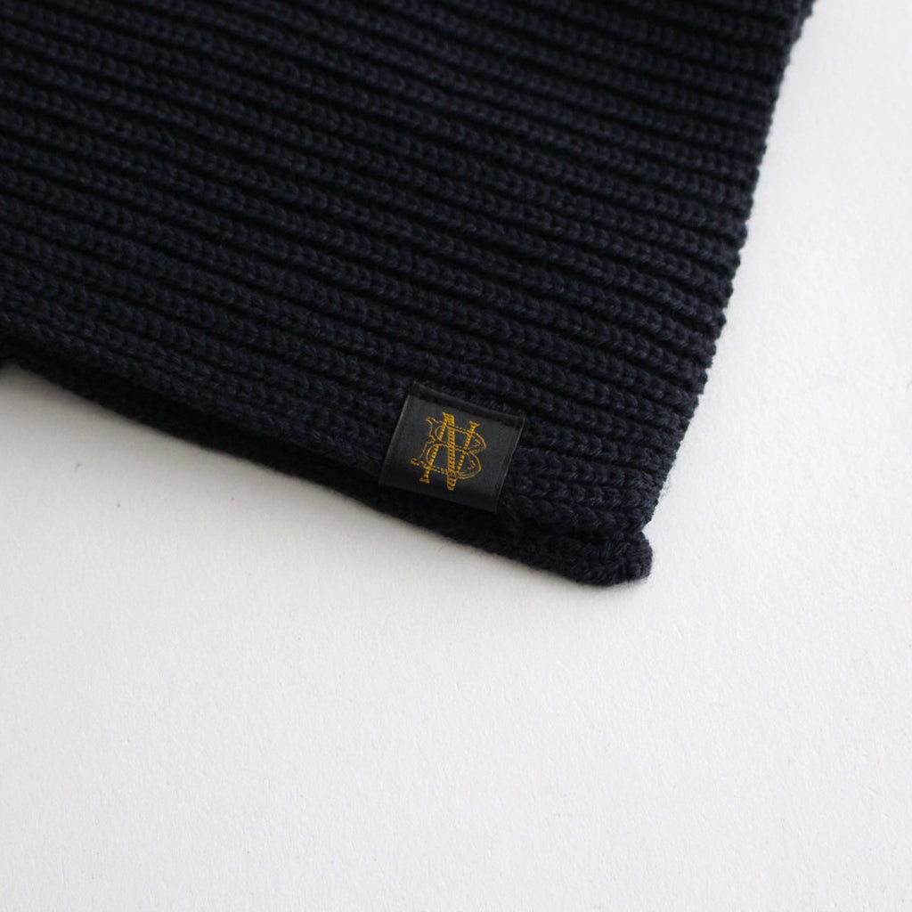 SOLID WOOL MUFFLER #NAVY [BN-23FI-009]