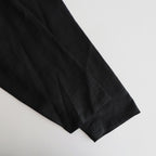 HEMP SHIRTING OPEN COLLAR SHIRT L/S #BLACK [A24A-16SH01C]