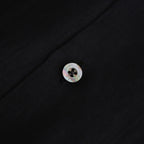 HEMP SHIRTING OPEN COLLAR SHIRT L/S #BLACK [A24A-16SH01C]