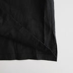 HEMP SHIRTING OPEN COLLAR SHIRT L/S #BLACK [A24A-16SH01C]