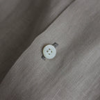 HEMP SHIRTING OPEN COLLAR SHIRT L/S #TAUPE [A24A-16SH01C]