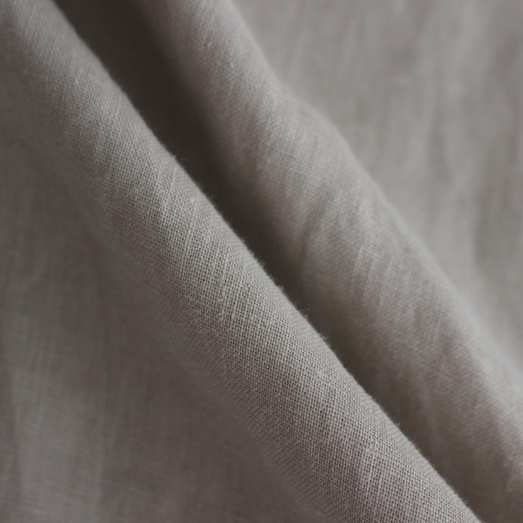 HEMP SHIRTING OPEN COLLAR SHIRT L/S #TAUPE [A24A-16SH01C]