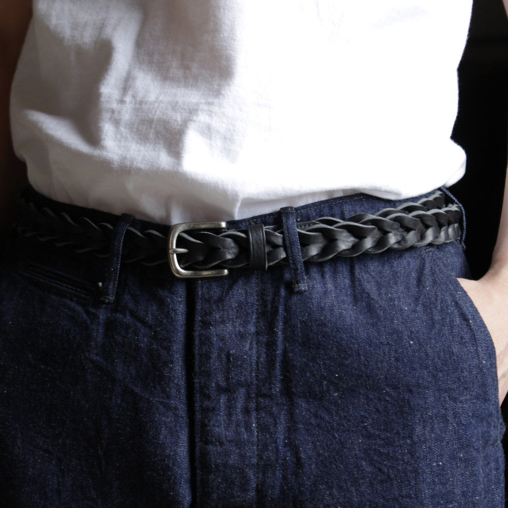 LEATHER MESH BELT #BLACK [PMAR-AC09]