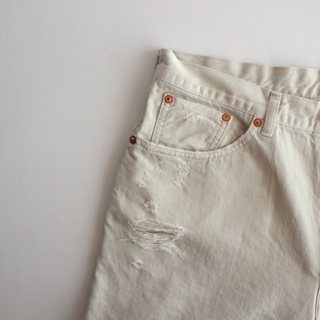 LOOSE STRAIGHT FIT JEANS #OFF WHITE [M24B-10PT12C]