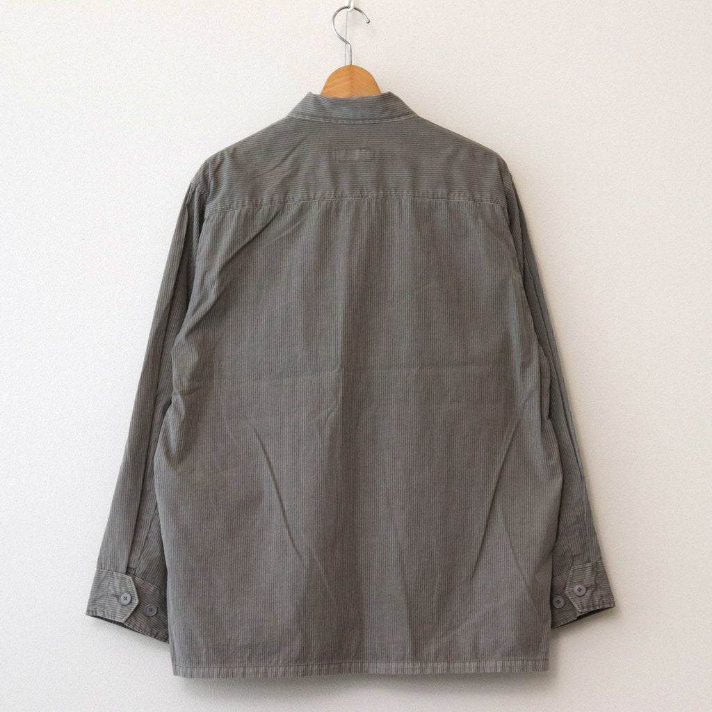 FATIGUE SHIRT-GARMENT DYE #GREY STRIPE [SH-FTGJ-005]