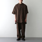 LINEN POPLIN SH #BROWN [17041 50048]