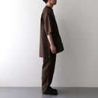 LINEN POPLIN SH #BROWN [17041 50048]