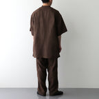 LINEN POPLIN SH #BROWN [17041 50048]