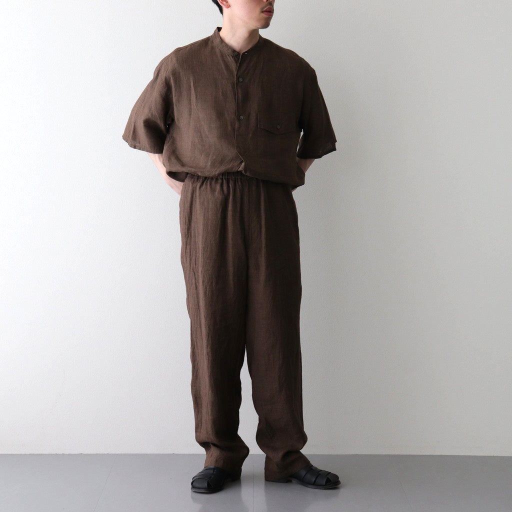 LINEN POPLIN SH #BROWN [17041 50048]