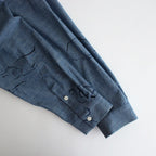ORIGINAL PRINTED OPEN COLLAR SHIRTS(DRAWING)Long-sleeve #INDIGO [241OJ-SH03]