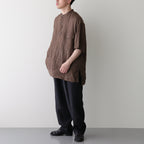 LINEN POPLIN SH #BROWN [17041 50048]