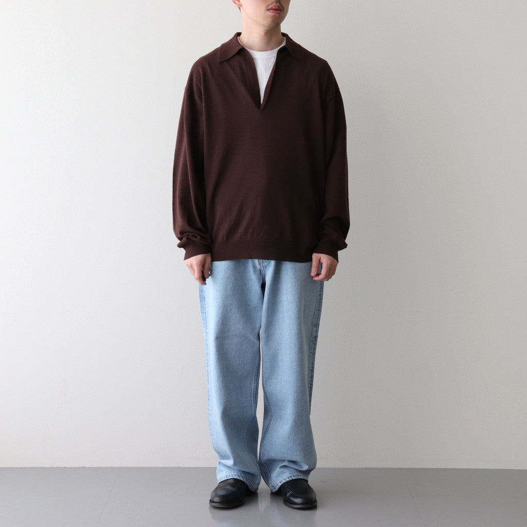 ELS ORGANIC COTTON KN POLO #BROWN [17041 60053]