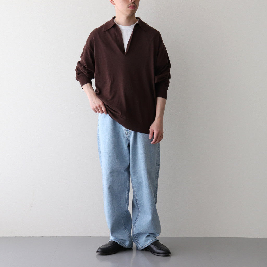 ELS ORGANIC COTTON KN POLO #BROWN [17041 60053]