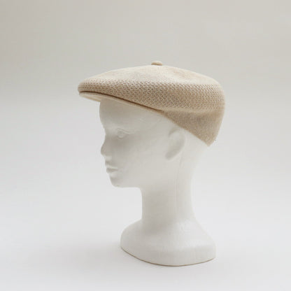 LINEN HUNTING CAP - GENTLEMAN #IVORY [V01015]