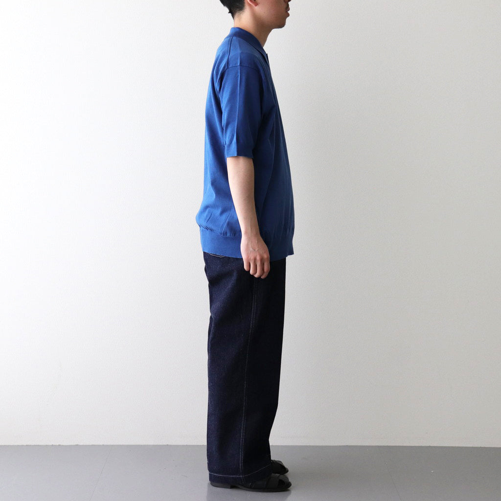 THE SEAISLAND COTTON HIGH GAUGE POLO S/S #BLUE [BN-24SM-057]