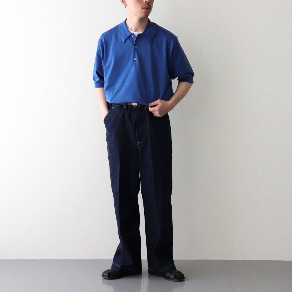 THE SEAISLAND COTTON HIGH GAUGE POLO S/S #BLUE [BN-24SM-057]