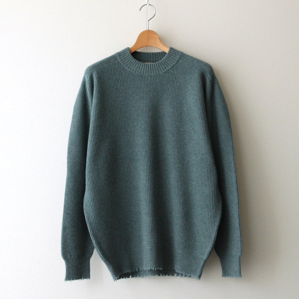 Wool wide crewneck #Mist Bule [2023-N04]