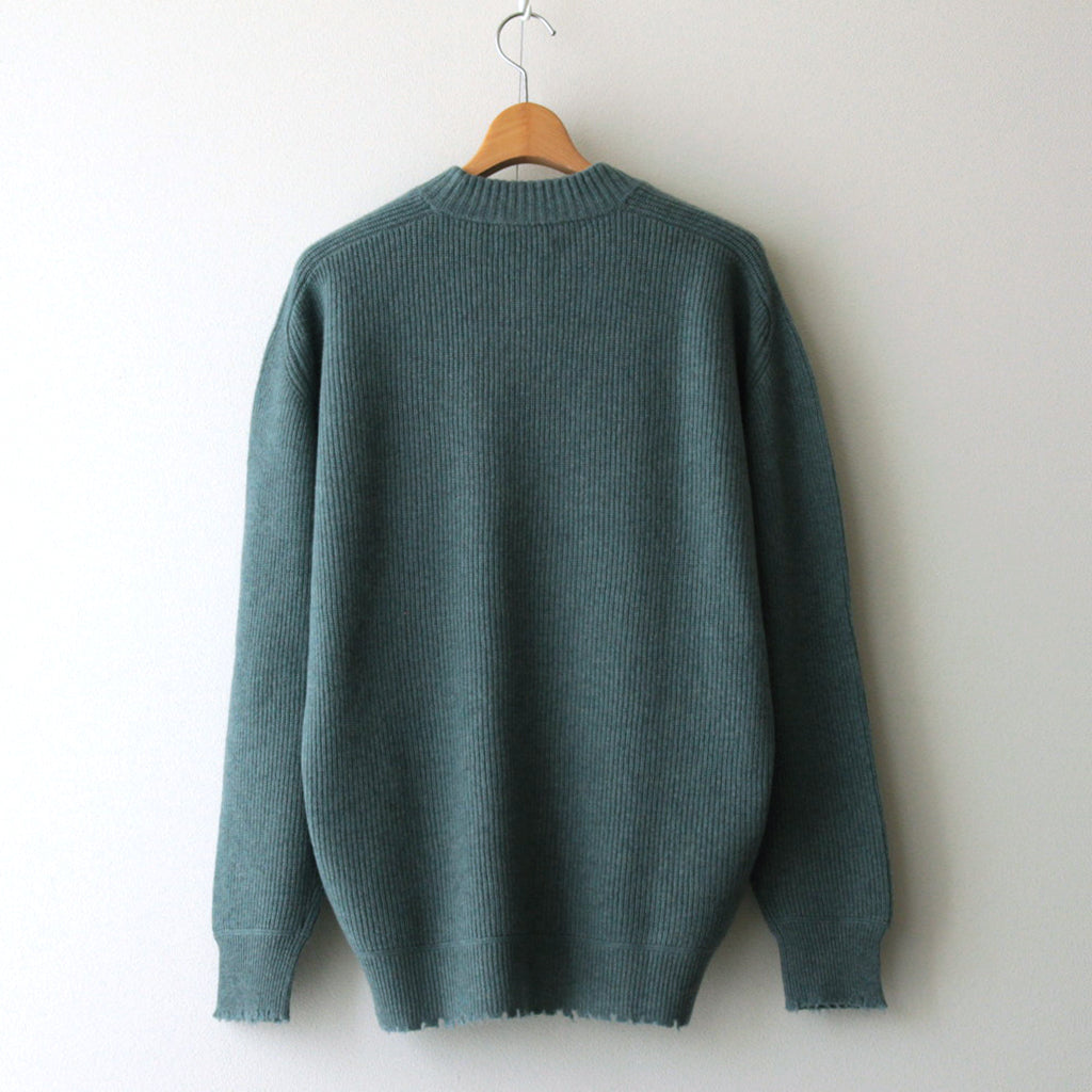 Wool wide crewneck #Mist Bule [2023-N04]