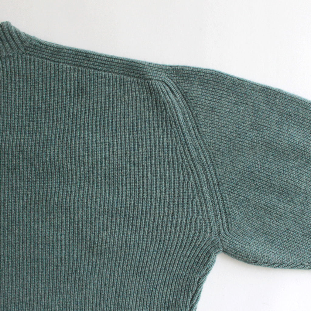 Wool wide crewneck #Mist Bule [2023-N04]