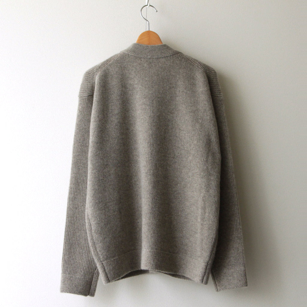 All-yak crewneck cardigan #Lt.Bege [2023-N06]